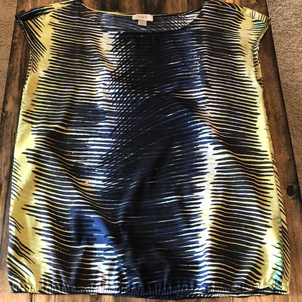 LOFT Cap Sleeve Silky Dress Top Womens Medium